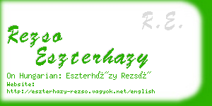 rezso eszterhazy business card
